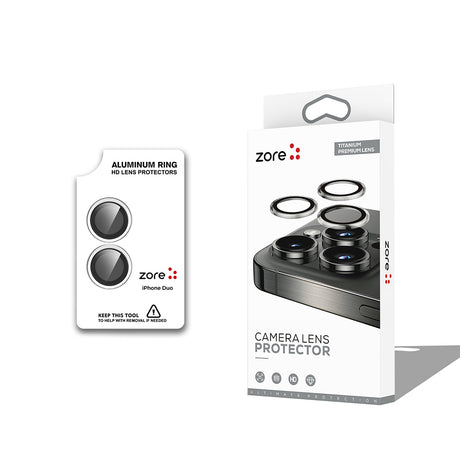 Apple iPhone Duo Zore CL-12 Premium Safir Parmak İzi Bırakmayan Anti-Reflective Kamera Lens Koruyucu