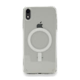 Apple iPhone XR 6.1 Kılıf M-safe Şarj Özellikli Şeffaf Sert PC Zore Embos Kapak