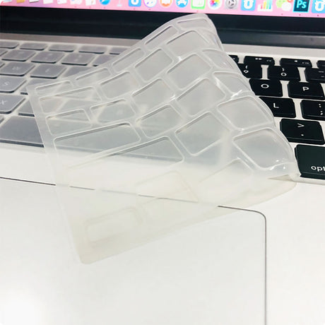 Apple Macbook 13.3' Air 2020 A2337 Zore Klavye Koruyucu Transparan Buzlu Silikon Ped
