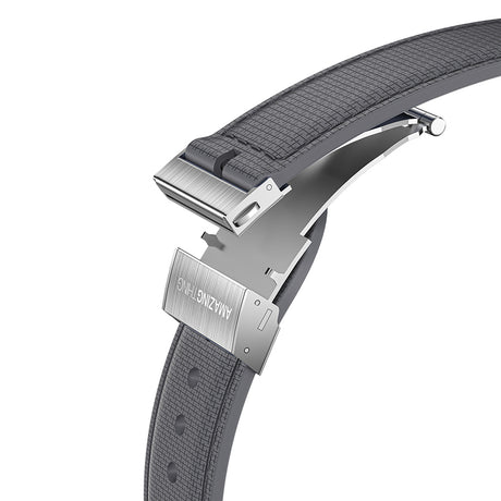 Apple Watch 10 42mm Amazingthing Titan Swift Deri Dokulu Silikon Kordon