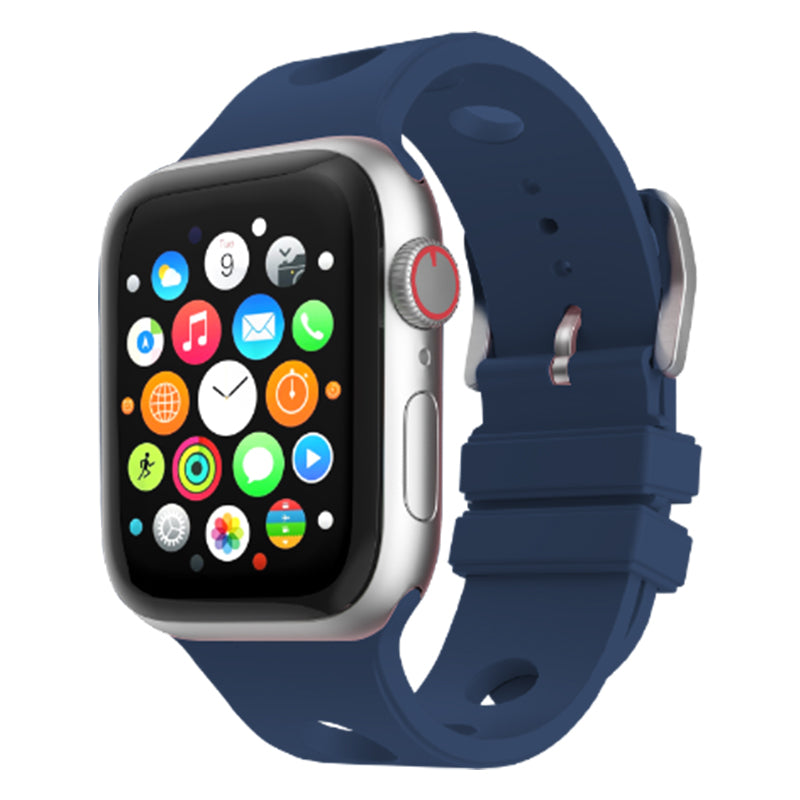Apple Watch 10 42mm Delikli Tasarım Zore KRD-147 Silikon Kordon