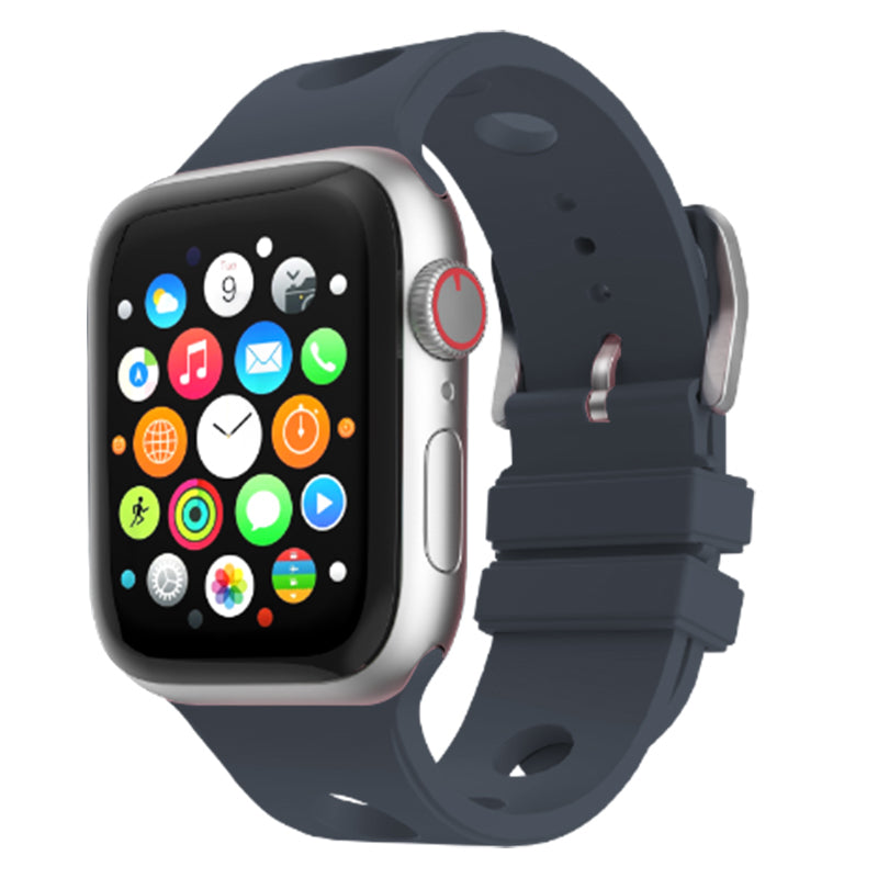 Apple Watch 10 42mm Delikli Tasarım Zore KRD-147 Silikon Kordon