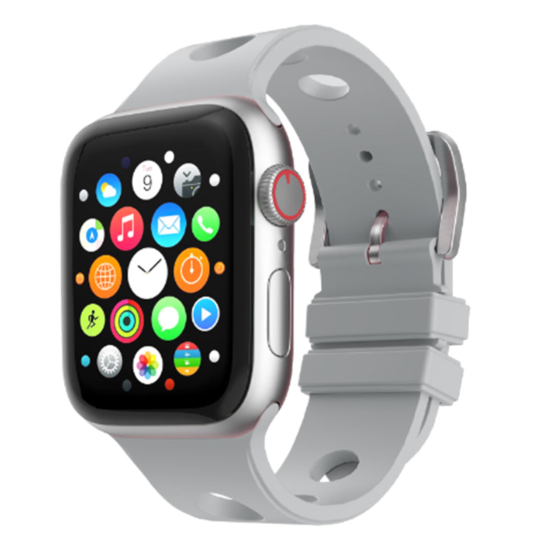 Apple Watch 10 42mm Delikli Tasarım Zore KRD-147 Silikon Kordon