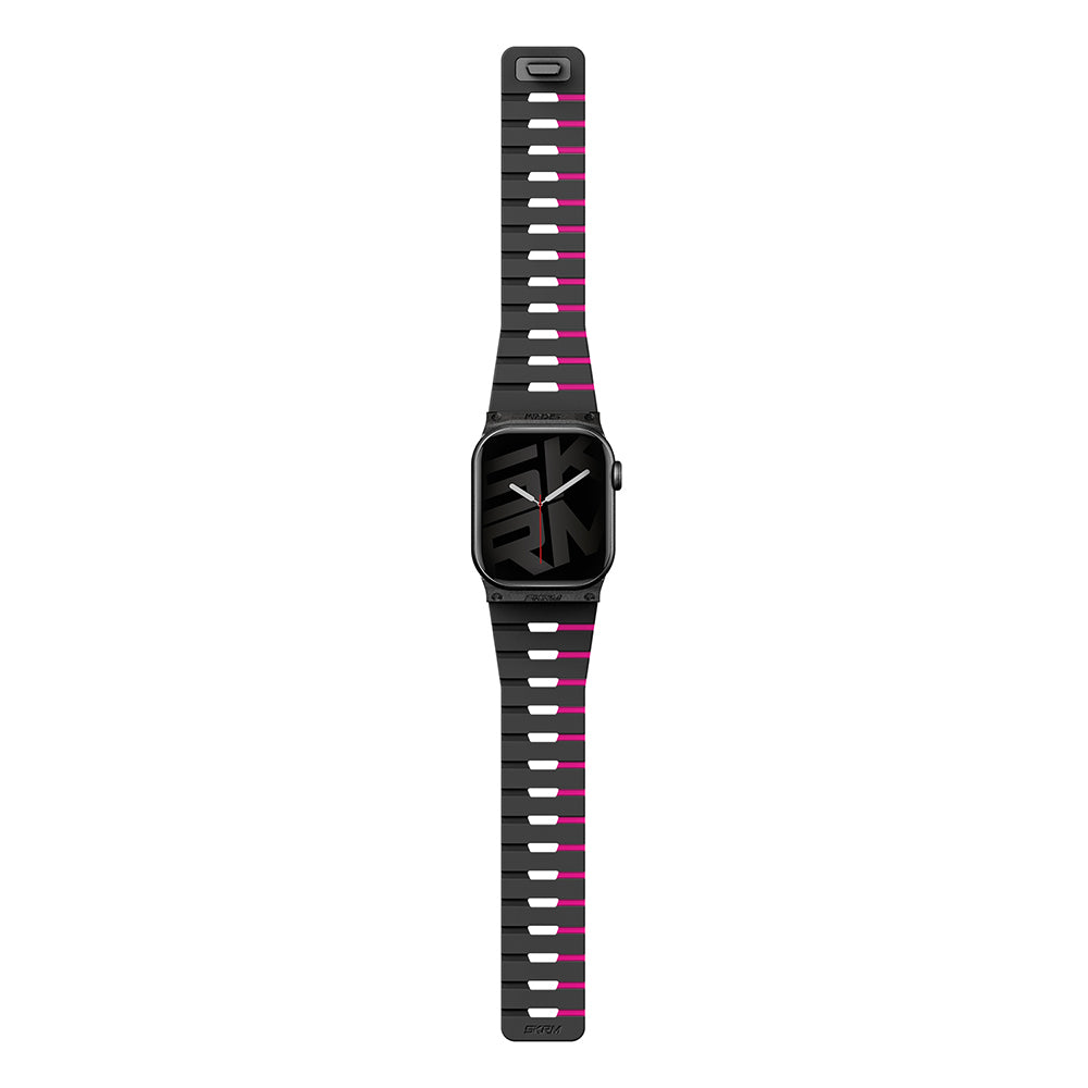 Apple Watch 10 42mm Skinarma Gemini Serisi TPU Magnetik Silikon Kordon