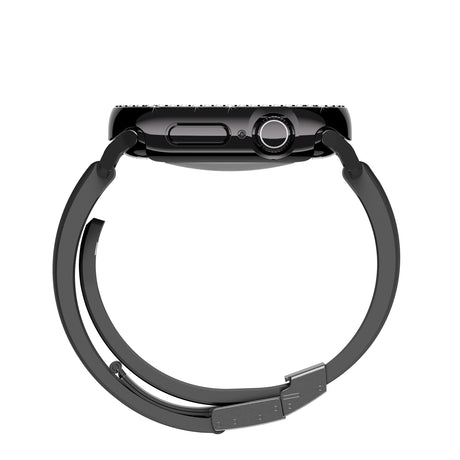Apple Watch 10 46mm Amazingthing Gleam Fit FullGuard Taşlı Sert PC Kasa ve Ekran Koruyucu