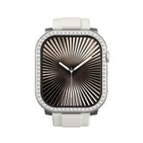 Apple Watch 10 46mm Amazingthing Gleam Fit FullGuard Taşlı Sert PC Kasa ve Ekran Koruyucu