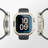 Apple Watch 10 46mm Amazingthing Premium Armor Fit FullGuard Metal Kasa ve Ekran Koruyucu