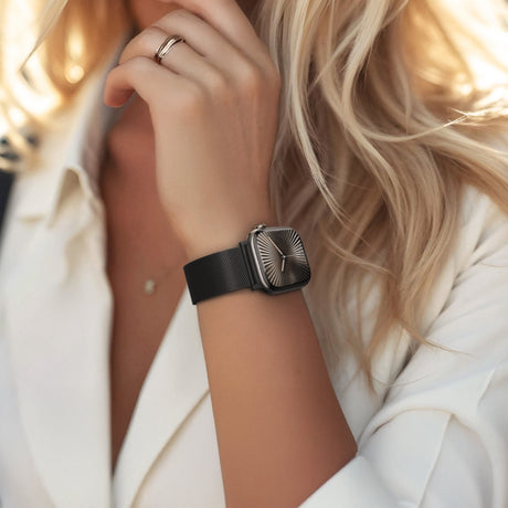 Apple Watch 10 46mm Amazingthing Titan Premium Metal Hasır Kordon