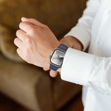 Apple Watch 10 46mm Amazingthing Titan Swift Deri Dokulu Silikon Kordon