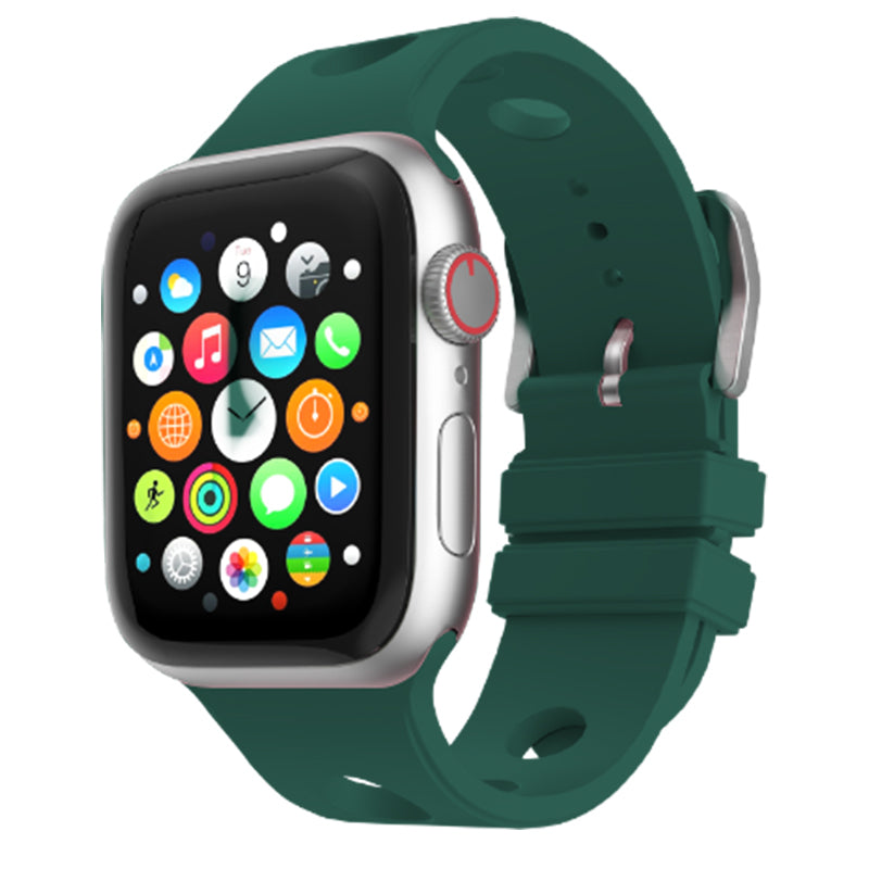Apple Watch 10 46mm Delikli Tasarım Zore KRD-147 Silikon Kordon