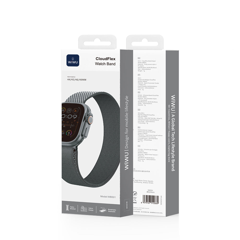 Apple Watch 10 46mm Kordon Wiwu WB501 CloudFlex Serisi Hasır Örgü Strap Kayış