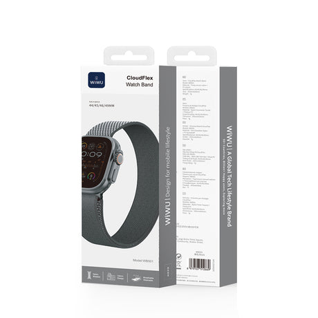 Apple Watch 10 46mm Kordon Wiwu WB501 CloudFlex Serisi Hasır Örgü Strap Kayış
