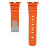 Apple Watch 10 46mm Zore KRD-145 Metal Tokalı Silikon Kordon