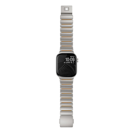 Apple Watch 10 46mm Zore KRD-149 Titanyum Silikon Kordon