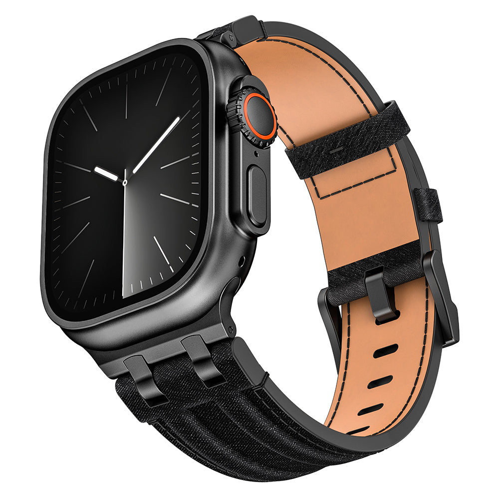 Apple Watch 10 46mm Zore KRD-153 Kot Kumaş Tasarımlı Kordon