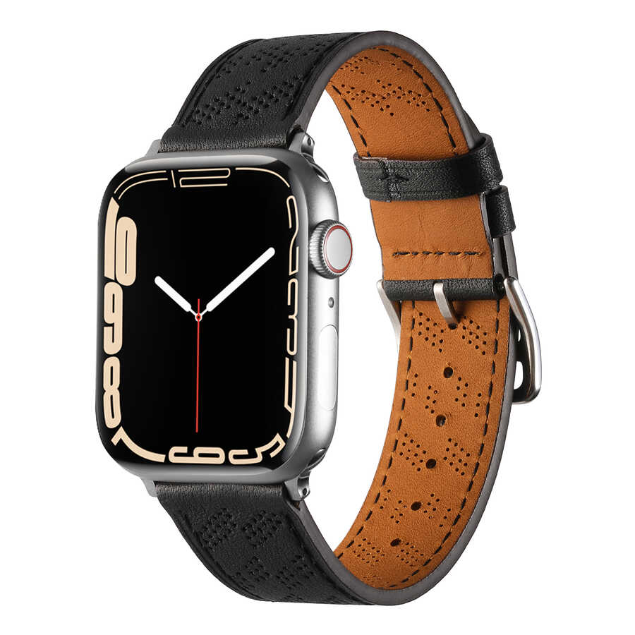 ​​​Apple Watch 38mm KRD-76 PU Deri Kordon Strap Kayış