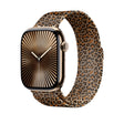 Apple Watch 38mm Zore KRD-01 Leopar Desenli Metal Kordon