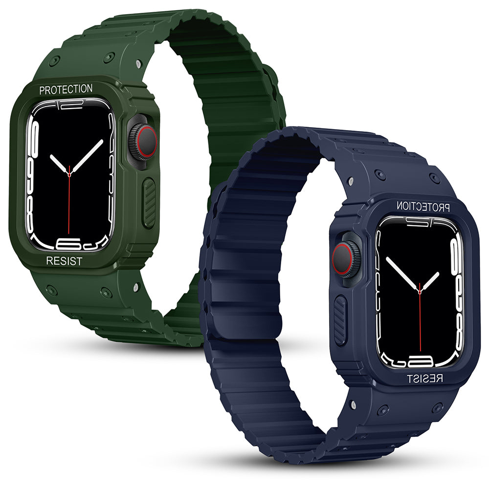 Apple Watch 38mm Zore KRD-142 Airbag Tasarımlı Kasa Koruyuculu Silikon Kordon