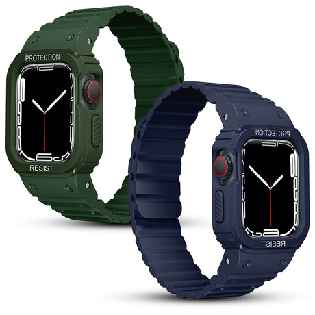 Apple Watch 38mm Zore KRD-142 Airbag Tasarımlı Kasa Koruyuculu Silikon Kordon
