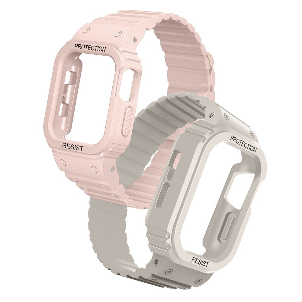 Apple Watch 38mm Zore KRD-142 Airbag Tasarımlı Kasa Koruyuculu Silikon Kordon
