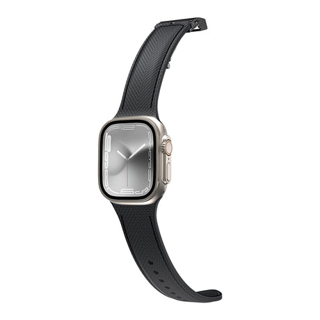 Apple Watch 40mm Amazingthing Titan Swift Deri Dokulu Silikon Kordon