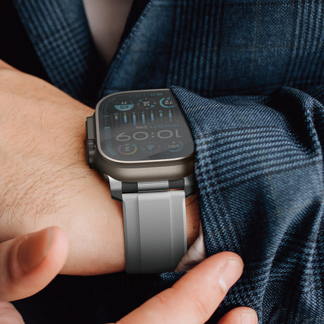 Apple Watch 42mm Amazingthing Titan Chrono Silikon Kordon