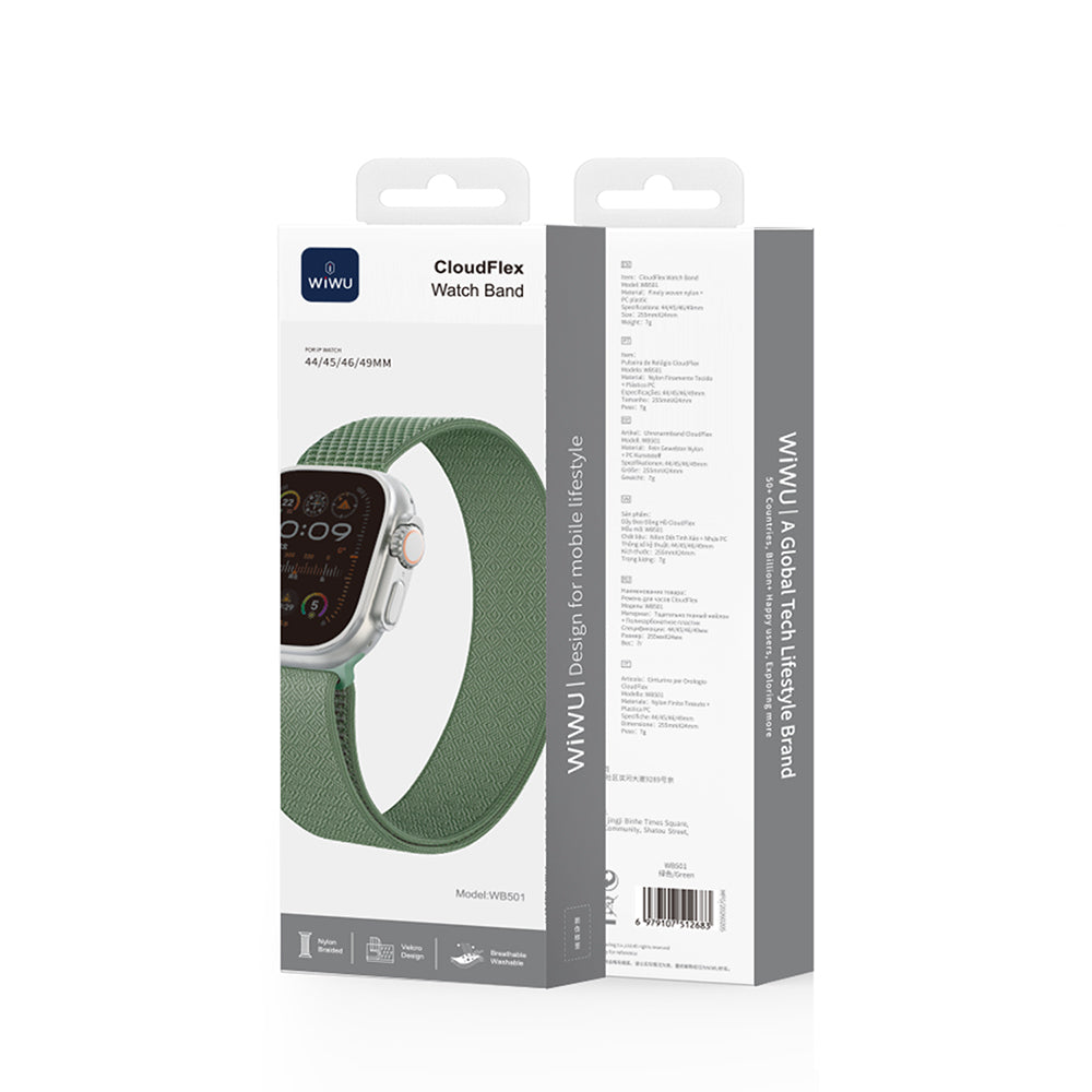 Apple Watch 42mm Kordon Wiwu WB501 CloudFlex Serisi Hasır Örgü Strap Kayış