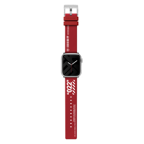 Apple Watch 42mm SkinArma Taihi Sora Yazı Desenli Deri Görünümlü Silikon Kordon