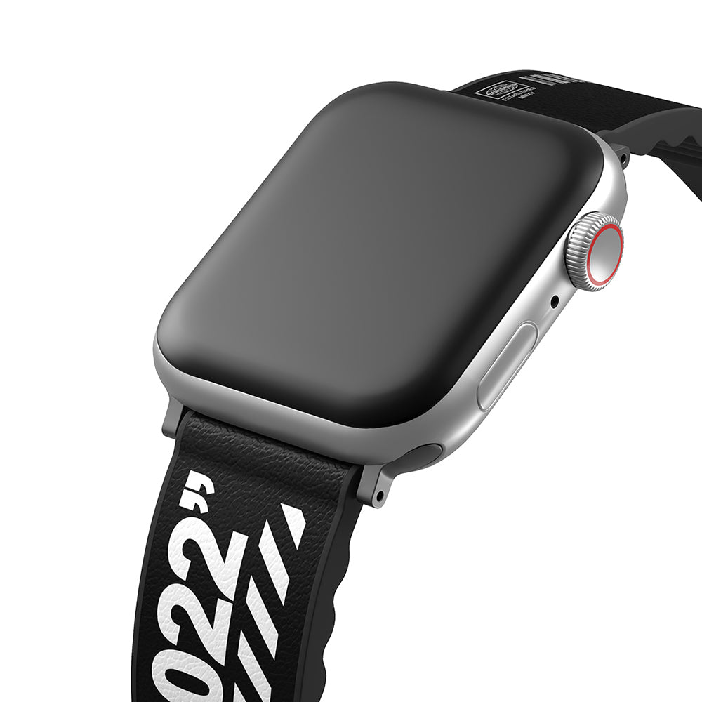 Apple Watch 42mm SkinArma Taihi Sora Yazı Desenli Deri Görünümlü Silikon Kordon