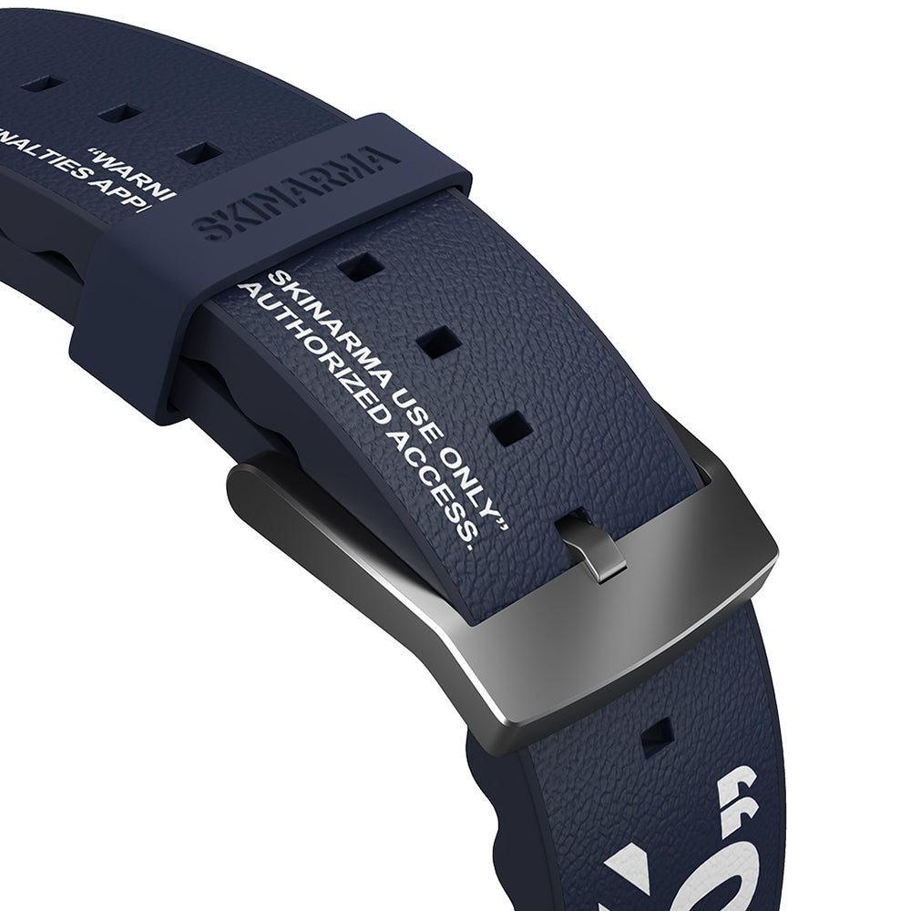 Apple Watch 42mm SkinArma Taihi Sora Yazı Desenli Deri Görünümlü Silikon Kordon