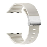 Apple Watch 42mm Zore KRD-145 Metal Tokalı Silikon Kordon