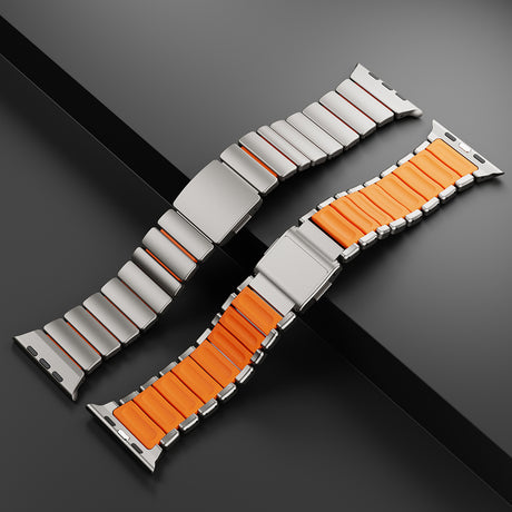 Apple Watch 42mm Zore KRD-149 Titanyum Silikon Kordon