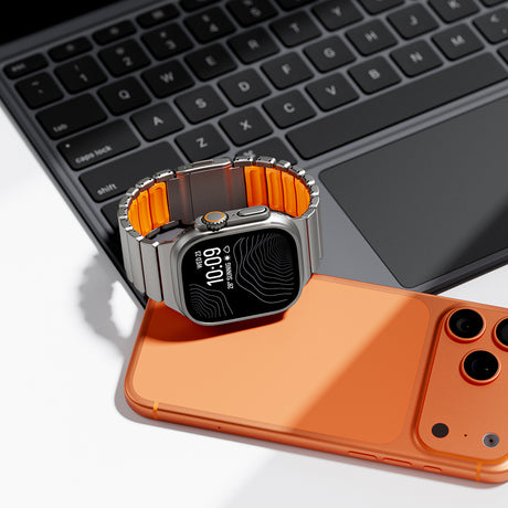 Apple Watch 42mm Zore KRD-149 Titanyum Silikon Kordon