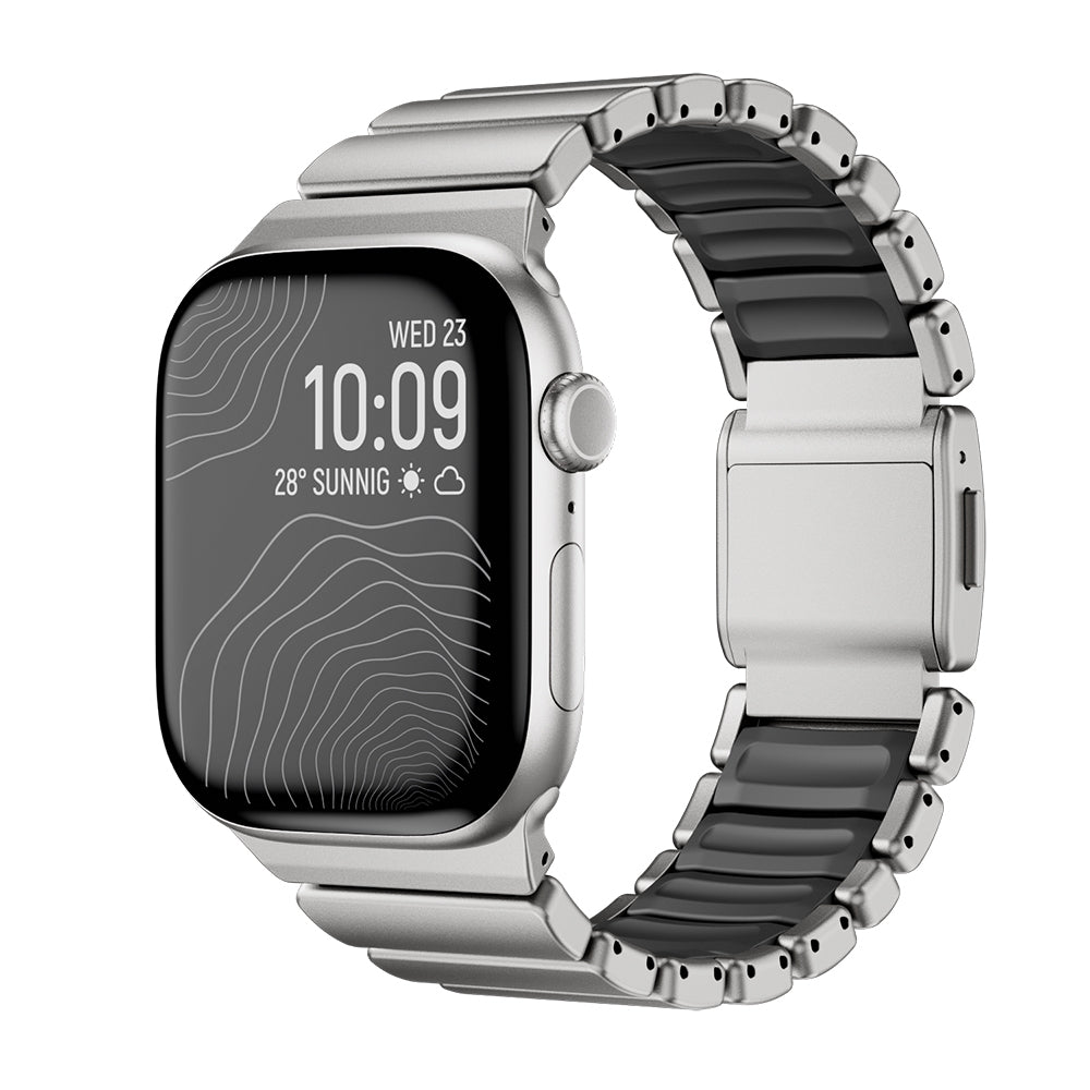Apple Watch 42mm Zore KRD-152 Titanyum Silikon Kordon