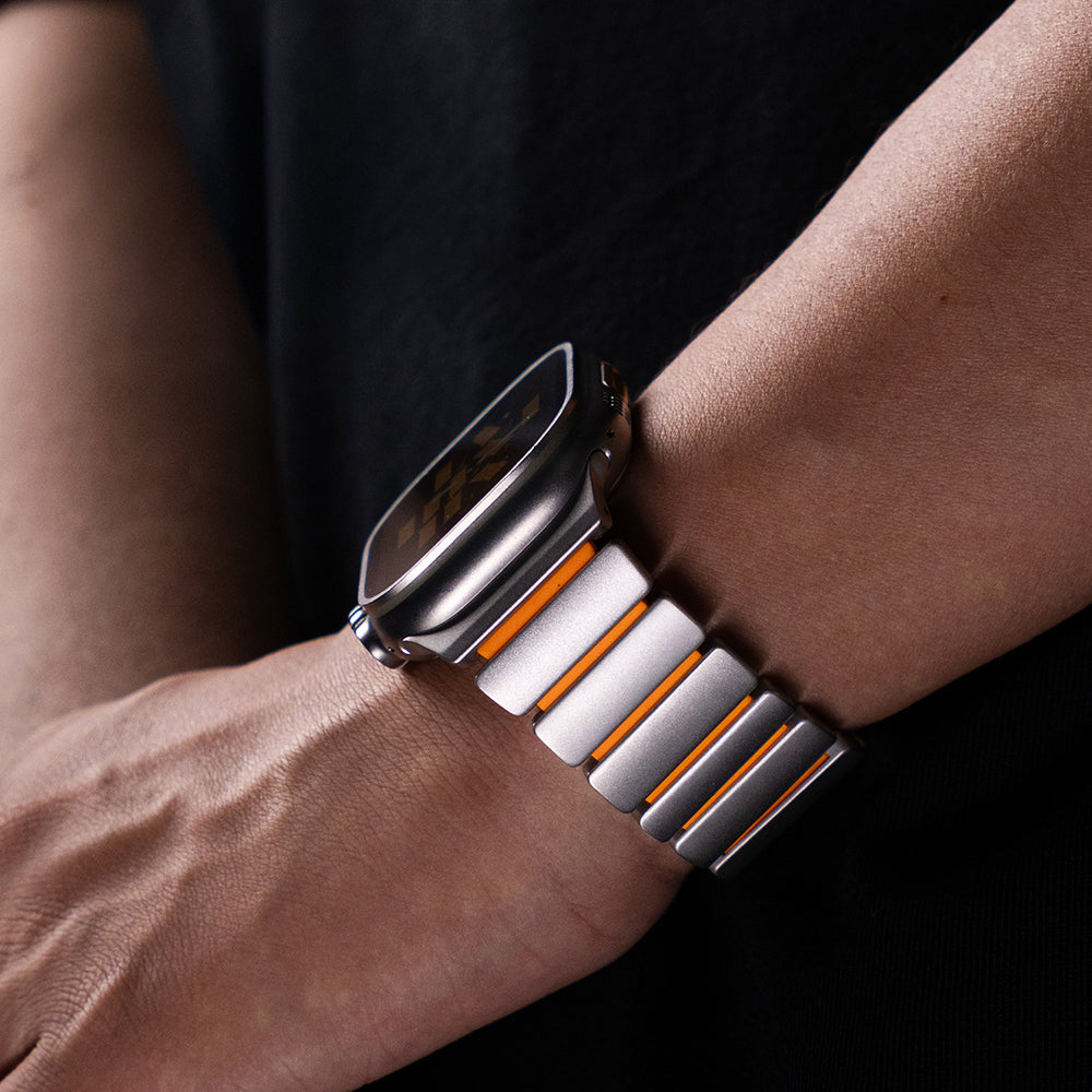 Apple Watch 42mm Zore KRD-152 Titanyum Silikon Kordon