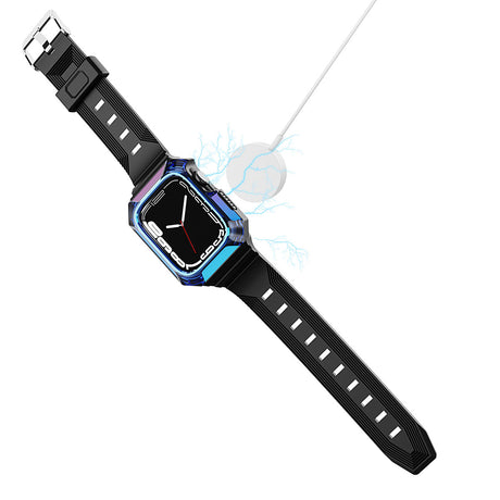 Apple Watch 42mm Zore KRD-88 Sert PC Kasa Koruyuculu Silikon Kordon