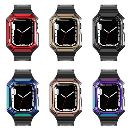 Apple Watch 42mm Zore KRD-88 Sert PC Kasa Koruyuculu Silikon Kordon