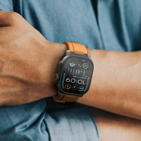 Apple Watch 44mm Amazingthing Titan Chrono Silikon Kordon