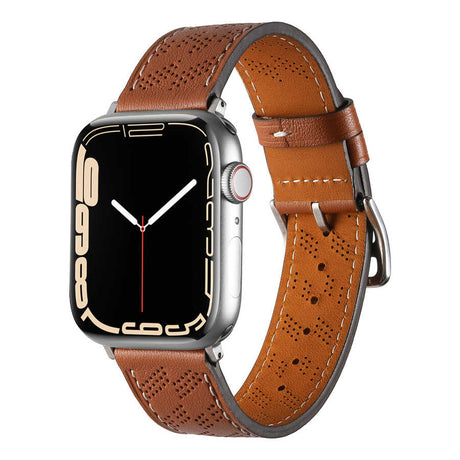 ​​​Apple Watch 44mm KRD-76 PU Deri Kordon Strap Kayış