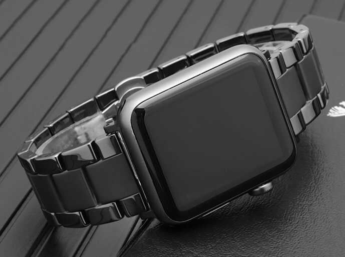 ​​​Apple Watch 44mm Mat Seramik Metal Kordon