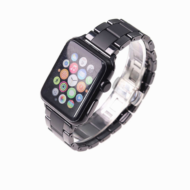 ​​​Apple Watch 44mm Mat Seramik Metal Kordon