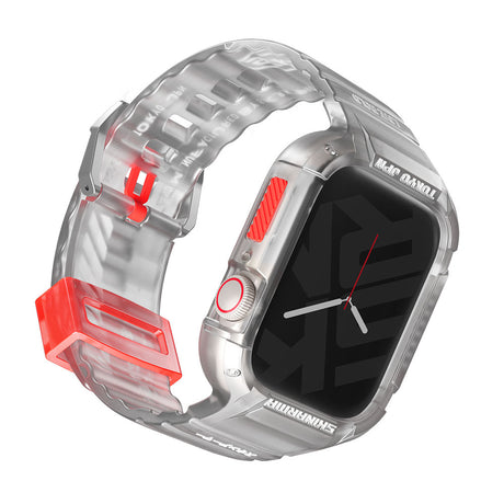 Apple Watch 44mm SkinArma Saido Sert PC Kasa Koruyuculu Silikon Kordon