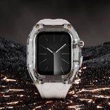 Apple Watch 44mm Wiwu Wi-WB013 Rambo Serisi 2in1 Şeffaf PC Kasa Koruyuculu Kauçuk Kordon