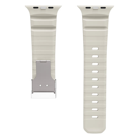 Apple Watch 44mm Zore KRD-145 Metal Tokalı Silikon Kordon