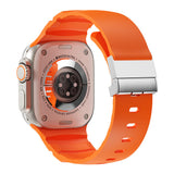 Apple Watch 44mm Zore KRD-145 Metal Tokalı Silikon Kordon