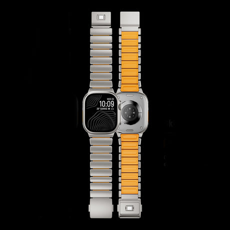 Apple Watch 44mm Zore KRD-149 Titanyum Silikon Kordon