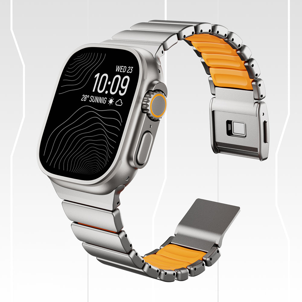 Apple Watch 44mm Zore KRD-152 Titanyum Silikon Kordon
