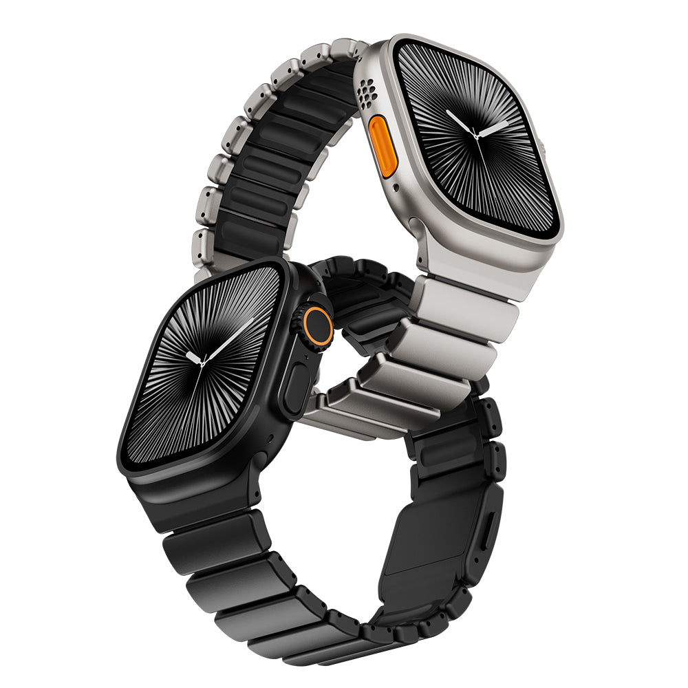 Apple Watch 44mm Zore KRD-152 Titanyum Silikon Kordon