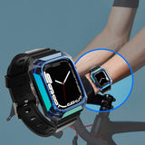 Apple Watch 44mm Zore KRD-88 Sert PC Kasa Koruyuculu Silikon Kordon