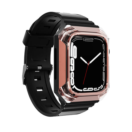 Apple Watch 44mm Zore KRD-88 Sert PC Kasa Koruyuculu Silikon Kordon